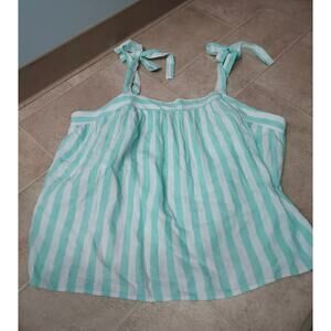 Stoney Clover Lane x Target Women's 3XL Tie Strap Tank top Striped Light Green